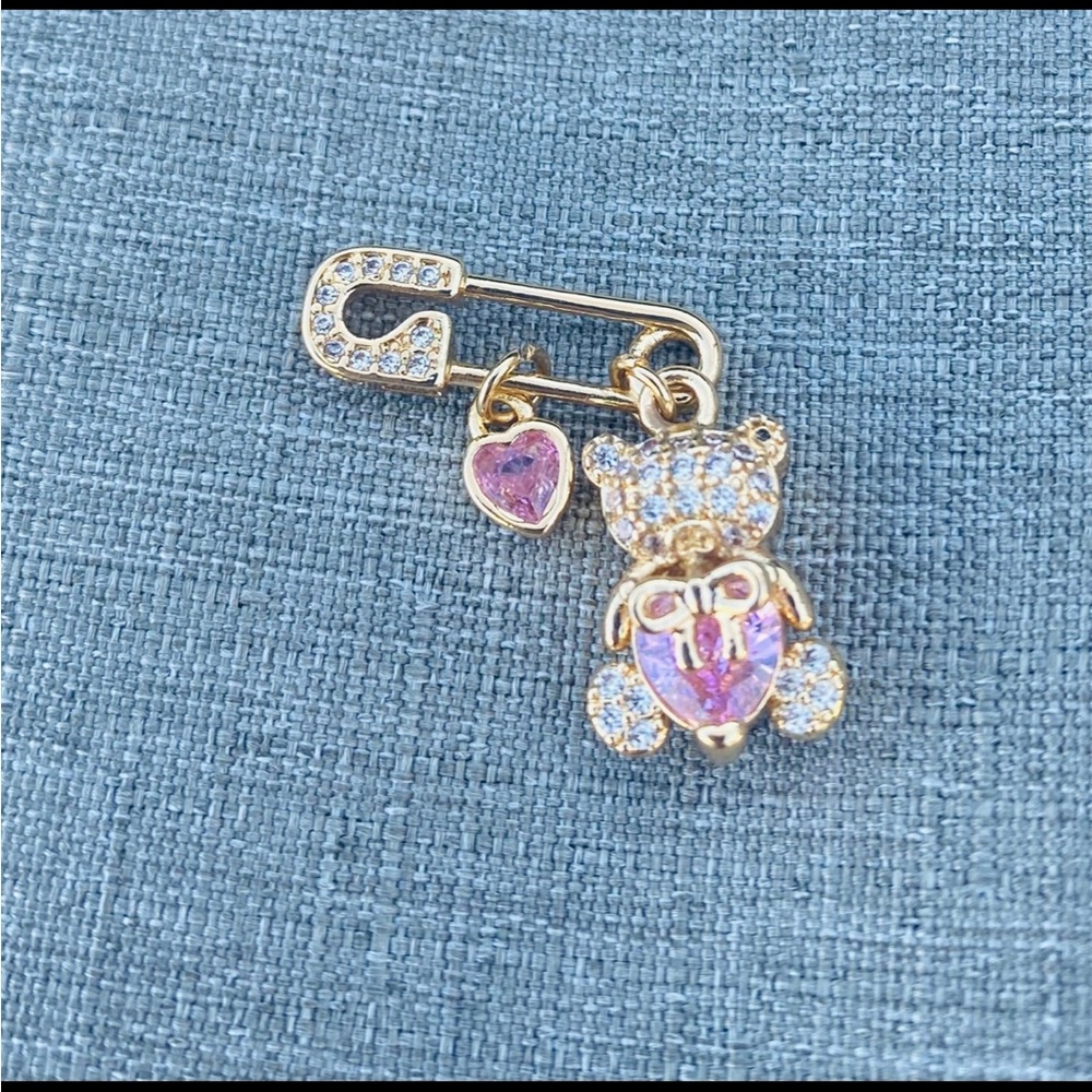 Gold and Pink Teddy Bear connector